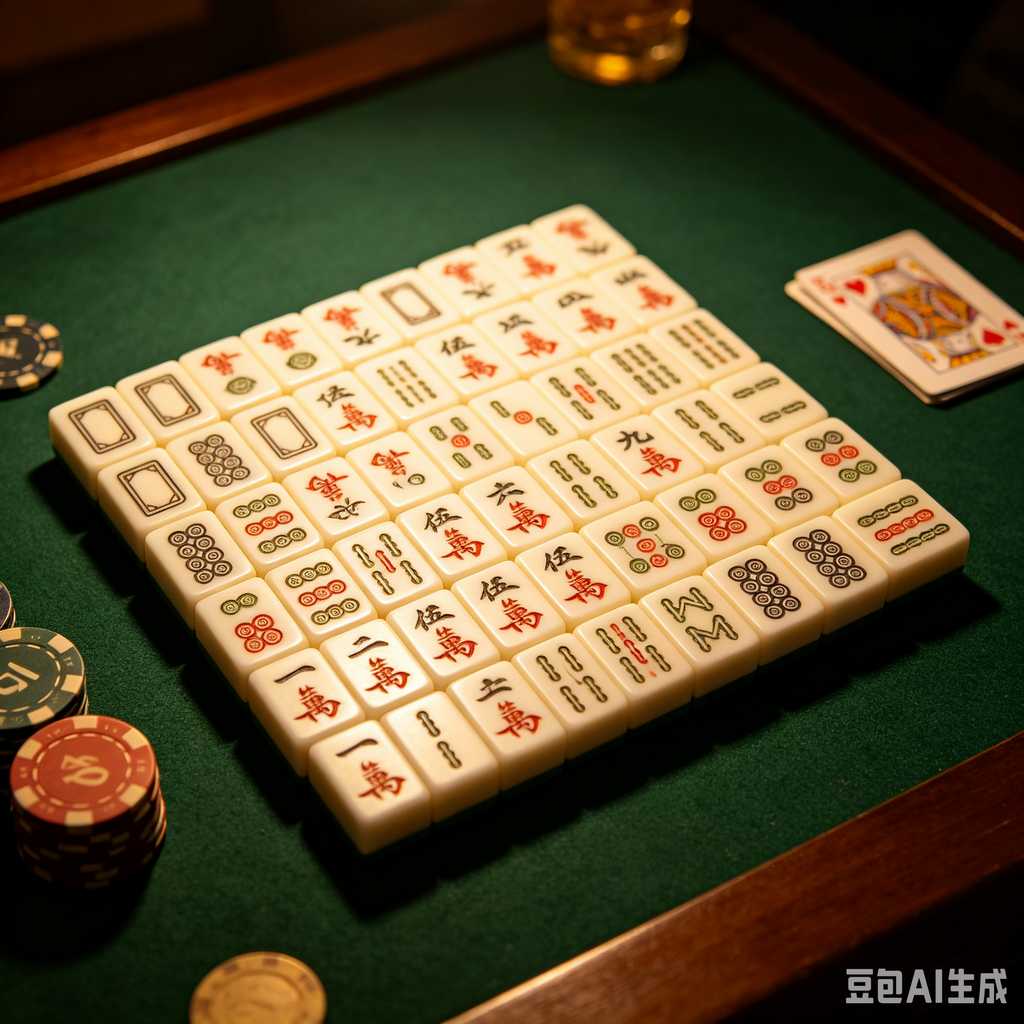 saturated color mahjong set print